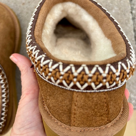 Ugg Women’s Tasman II Chestnut Slippers Shoes Size 9 Suede Sheepskin Clogs - Picture 9 of 14